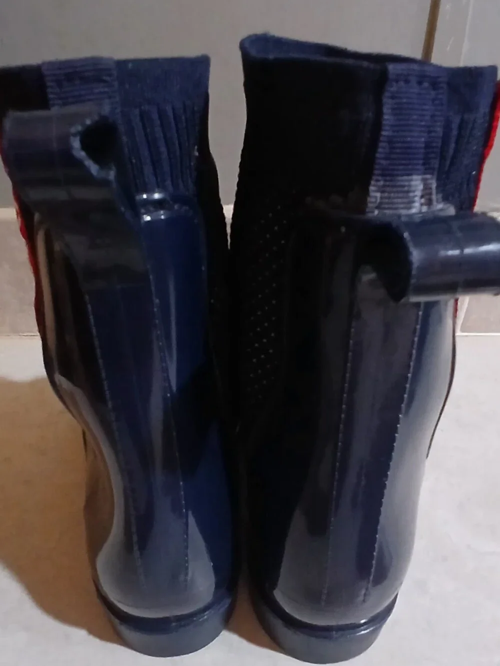 Nautica Nigel Waterproof Chelsea ankle rain boots, logo-trim socks size 8
